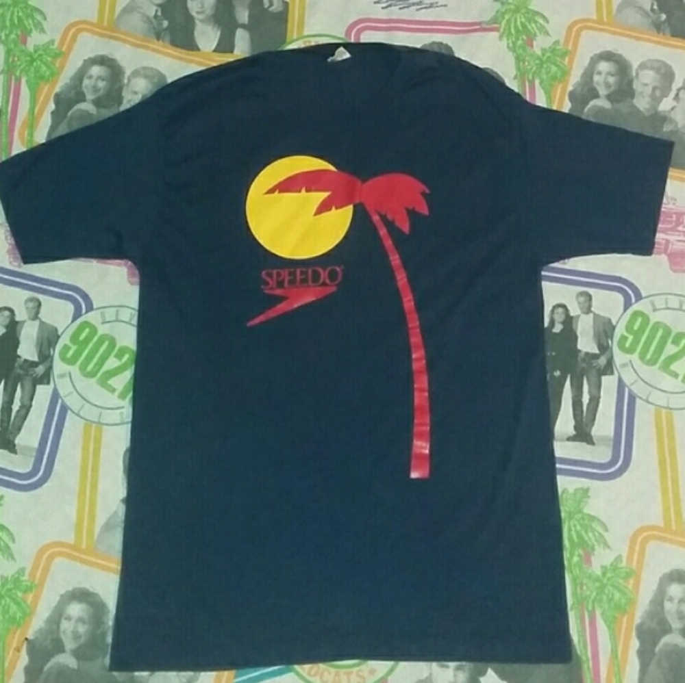 80s Speedo Palm Tree Vintage Shirt Surf Surfing Skate Tee
